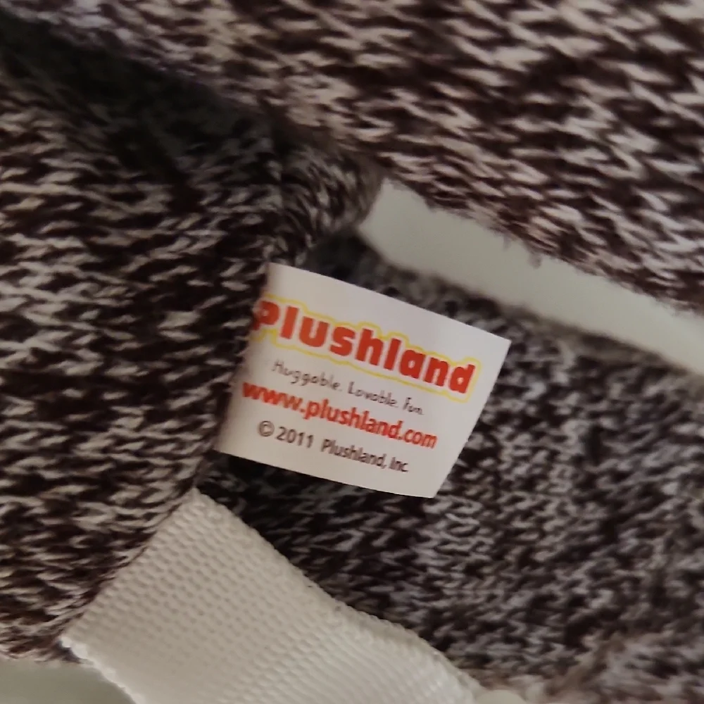 Vintage Plushland Sock Monkey Plush Backpack